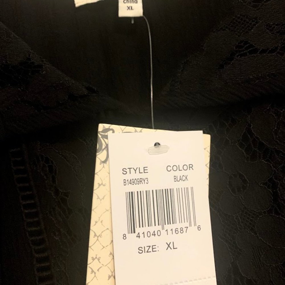 NWT Black Rainn Spaghetti Strap Top (XL) - Picture 3 of 8